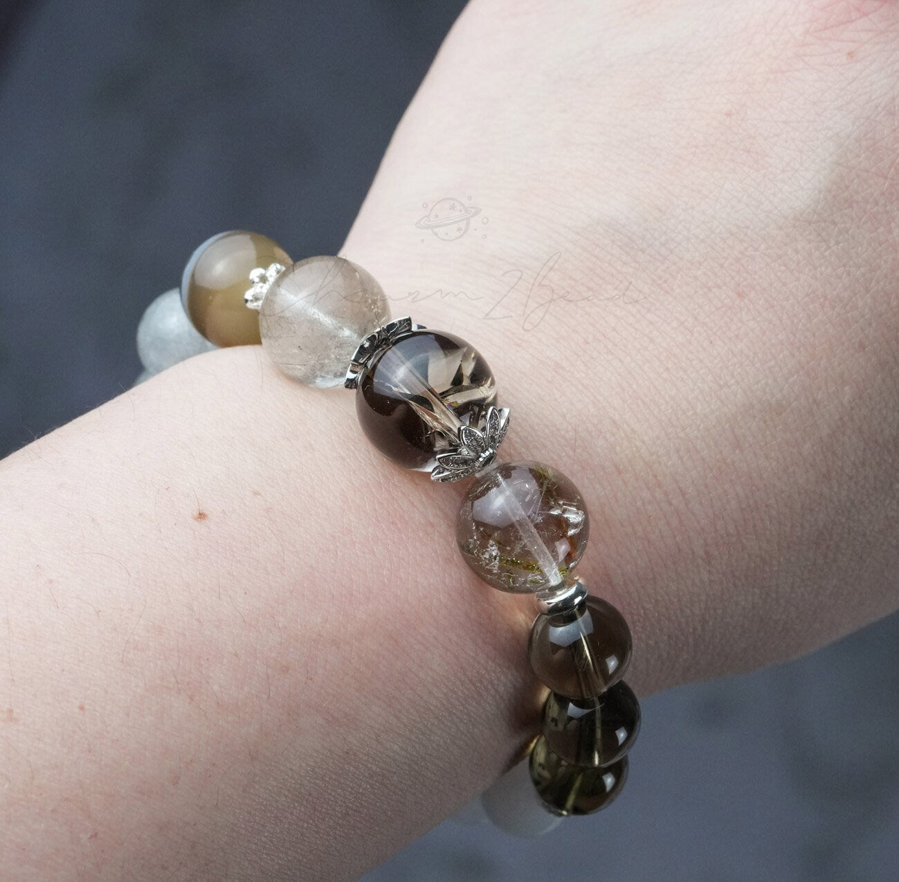 Gemini Horoscope Lucky Guardian Crystal Natural Gemstone Bracelet Handmade Original Design