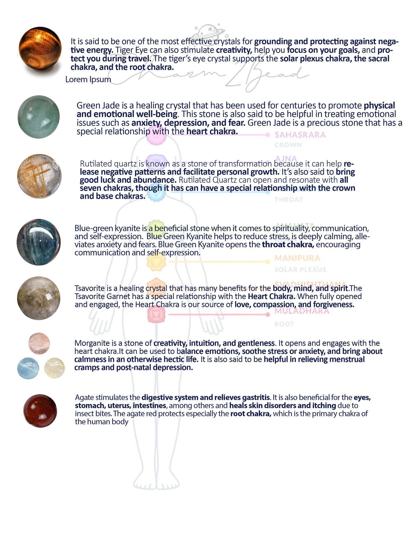 Taurus Horoscope Lucky Guardian Crystal Natural Gemstone Bracelet Handmade Original Design