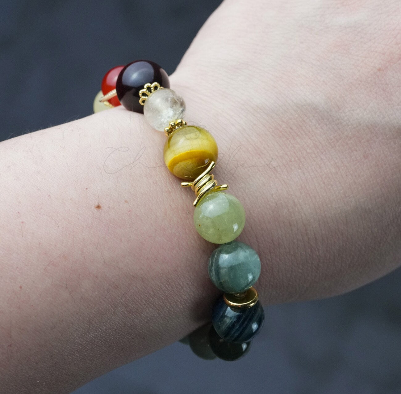 Taurus Horoscope Lucky Guardian Crystal Natural Gemstone Bracelet Handmade Original Design
