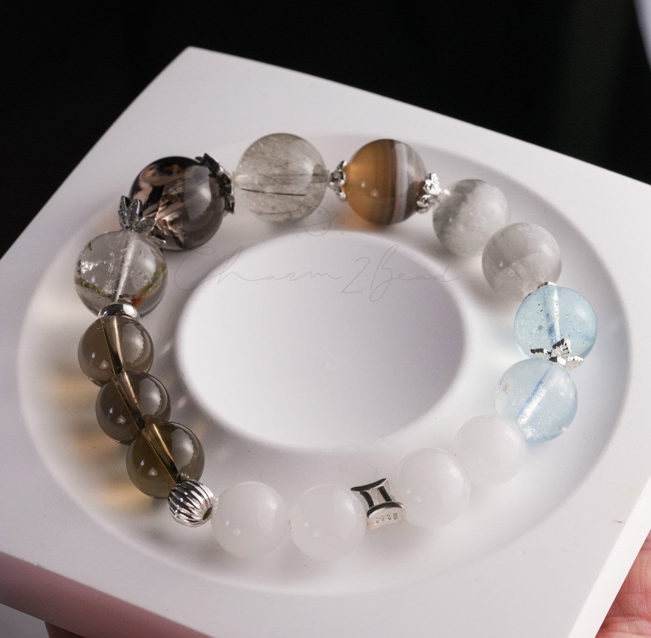 Gemini Horoscope Lucky Guardian Crystal Natural Gemstone Bracelet Handmade Original Design
